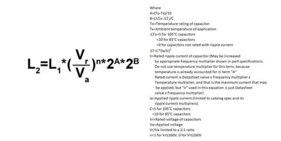 电容寿命计算方法